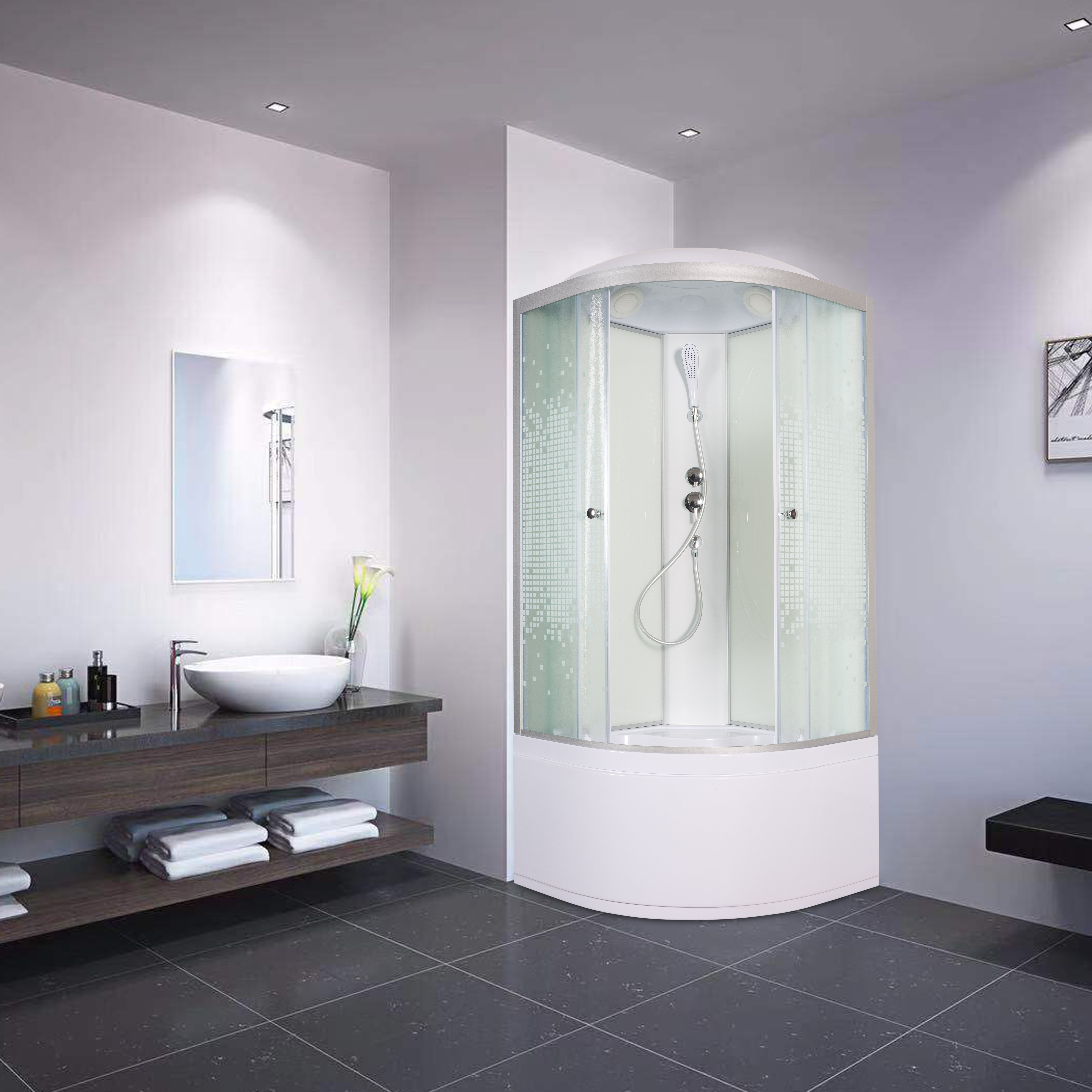 А102 R с гидромассажем Душевая кабина DETO Серия А L 910 стандартная - Вид №31