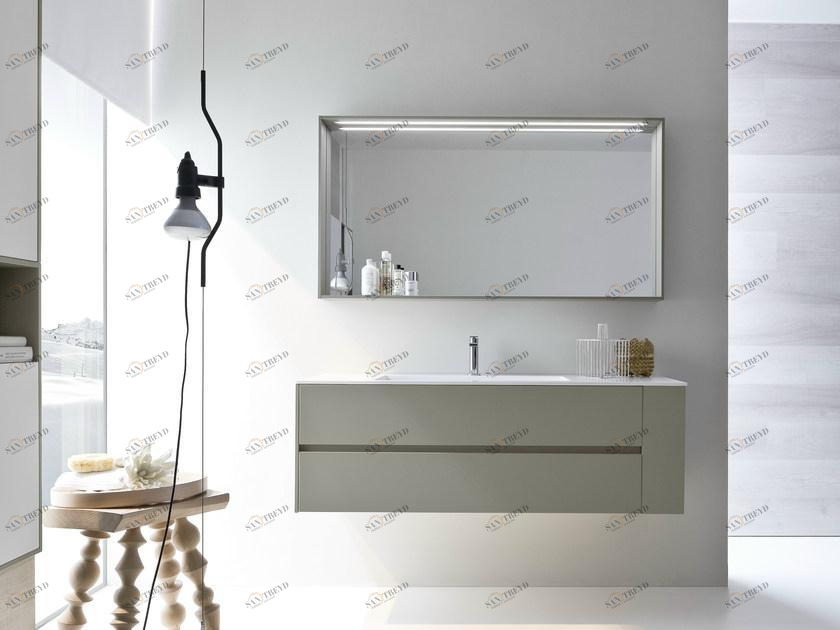 Ideagroup Тумба под умывальник с зеркалом Nyù sun-id-1475013