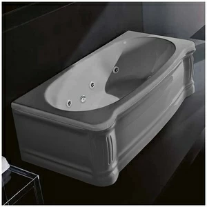 Ванна Gruppo treesse New Classic STD-V6777-DX-SE серая с гидромассажем прямоугольная правая