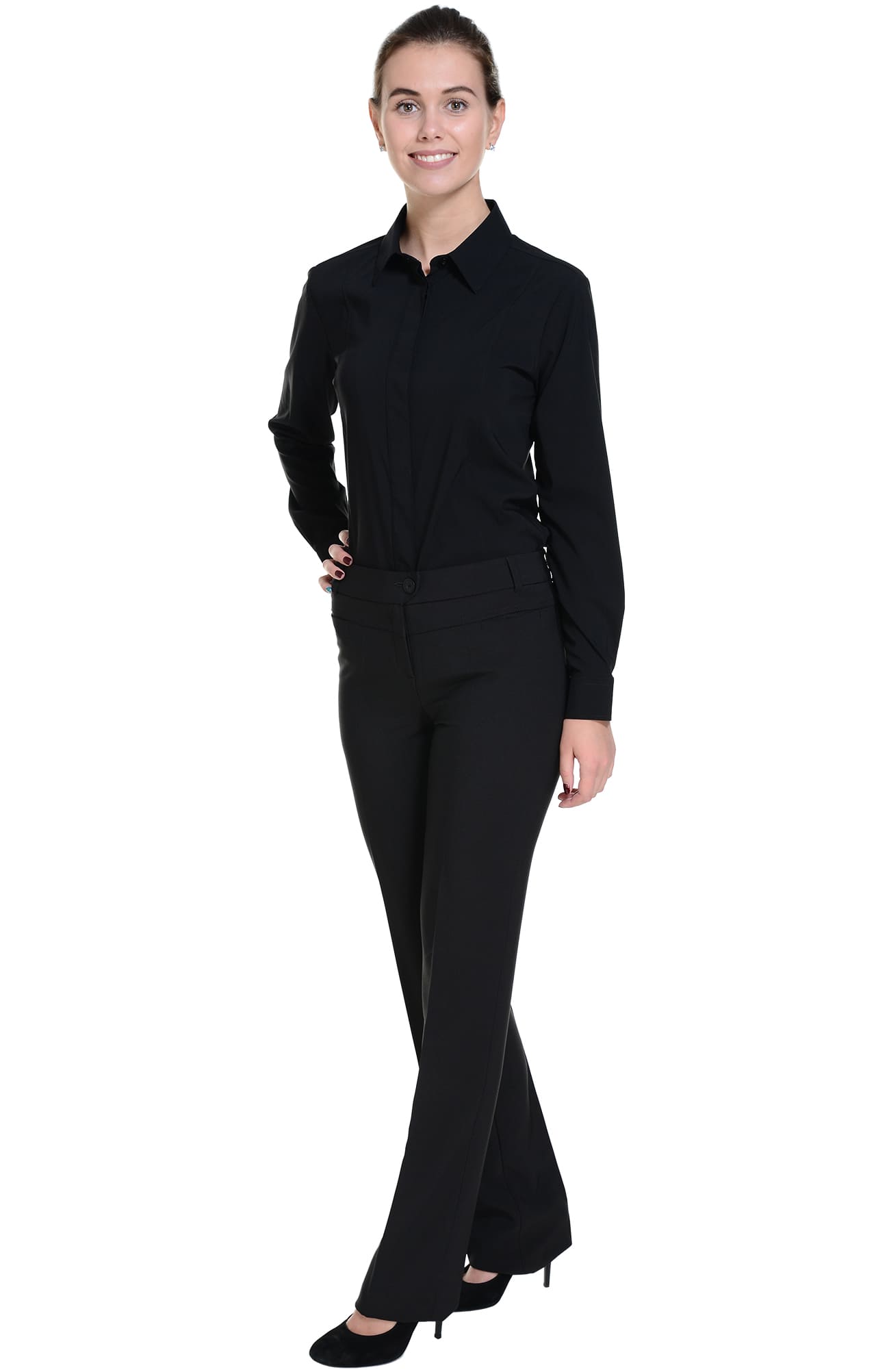 5030116 Рубашка женская  black El-Risto  Корпоративная одежда  размер 52 (3XL)  - Вид №3