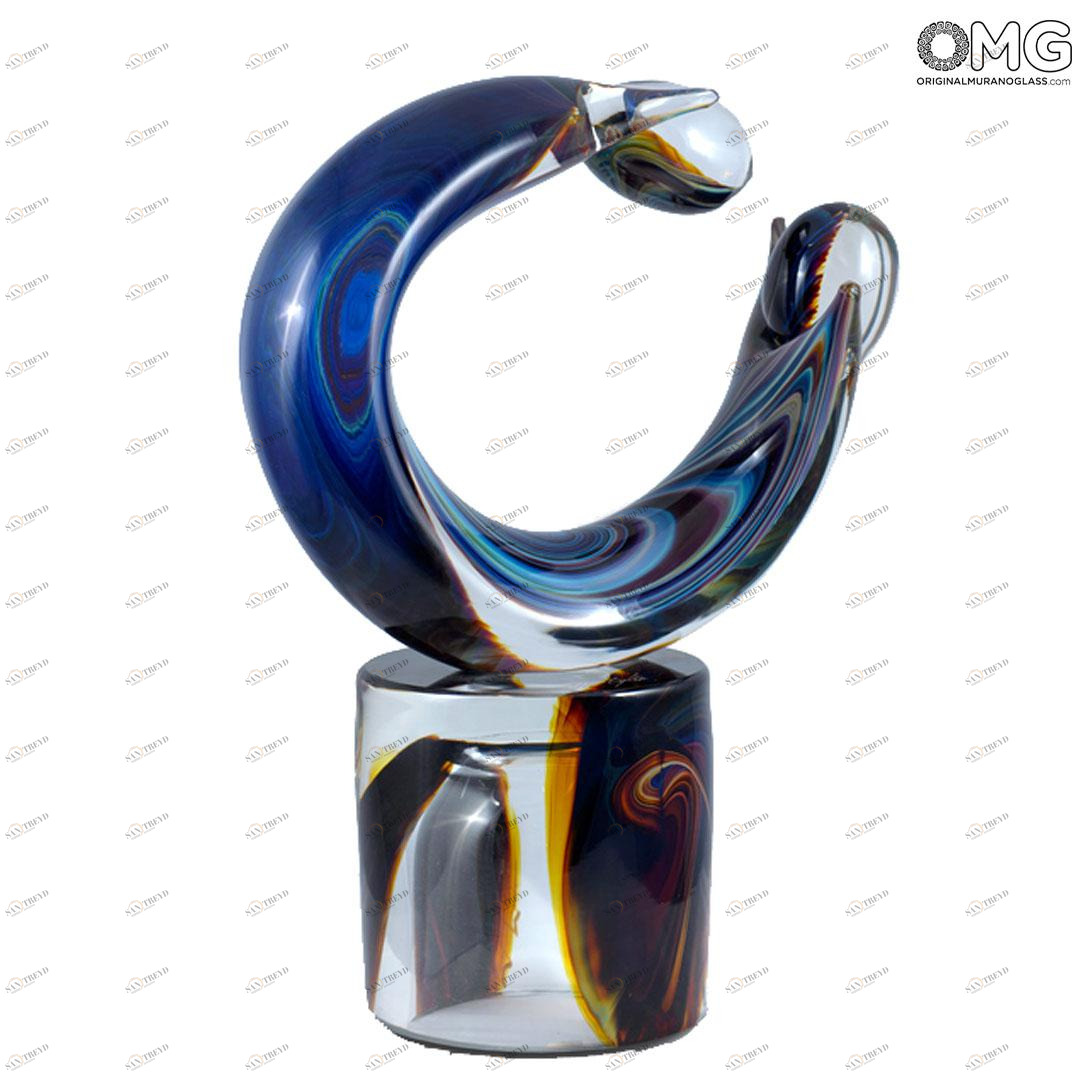 244 ORIGINALMURANOGLASS Скульптура Поцелуй Танго - автор Andrea Tagliapietra - муранское стекло OMG 20 см 