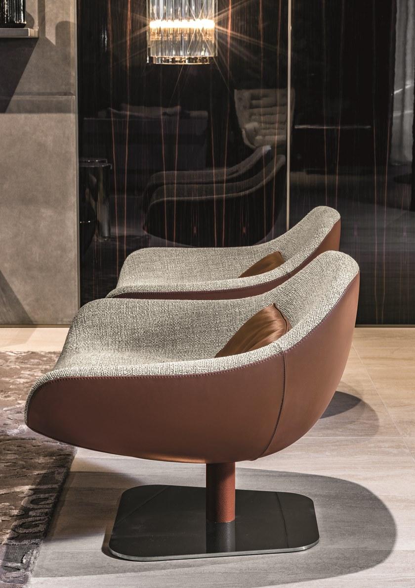 Longhi Вращающееся кресло из ткани Loveluxe 2019 – rhythm collection sun-id-1466992 - Вид №3