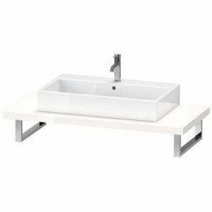 DS102C02222 Консоль для накладных раковин и встраиваемых умывальников, Толщина консоли 45 мм DuraStyle #DS102C 550 мм Белый глянцевый декор