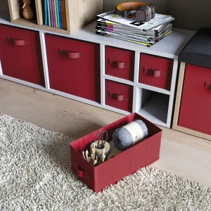Короб Spaceo KUB 15x15x31 см 6.9 л полипропилен цвет тёмно-красный 82658004 STLM-2096271
