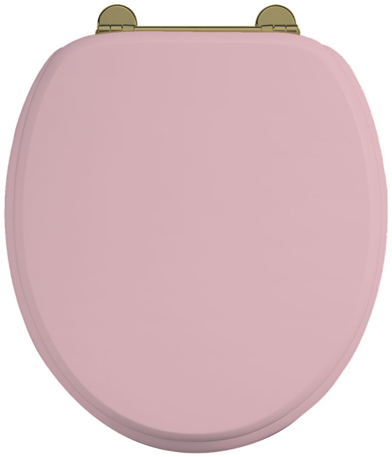 Burlington Bespoke Розовое сиденье с конфетти на заказ с золотыми петлями S54 GOLD 