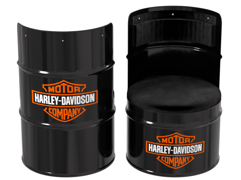 Бочка-кресло металлическое черное "Harley-Davidson" STARBARREL  00-3895262 Черный  - Вид №2