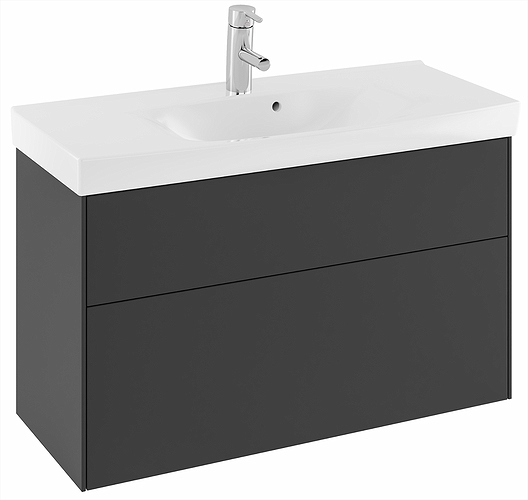 47430 IFO Sense тумба под умывальник, с двумя ящиками, W = 600 мм, W1 = 622 мм, белый - Вид №9