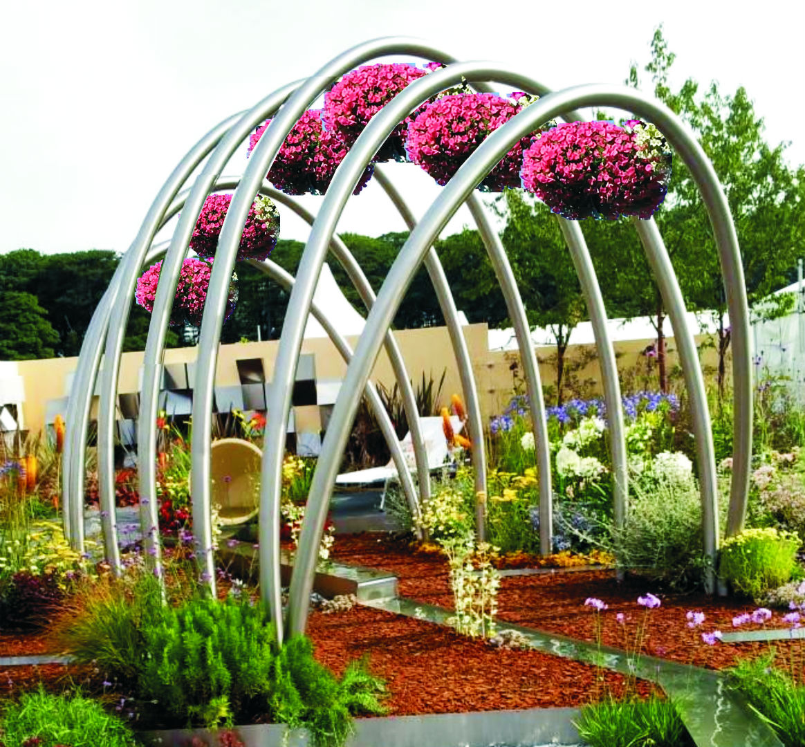 SHA7.01-AR.DP СФЕРА с 7 кашпо, арка парковая LAB.Space  - Вид №1