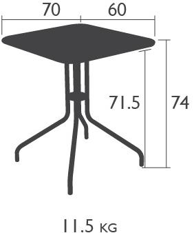 Fermob Прямоугольный садовый стол из стали со складывающейся столешницей Pétale 7236 - 7234 - Вид №2