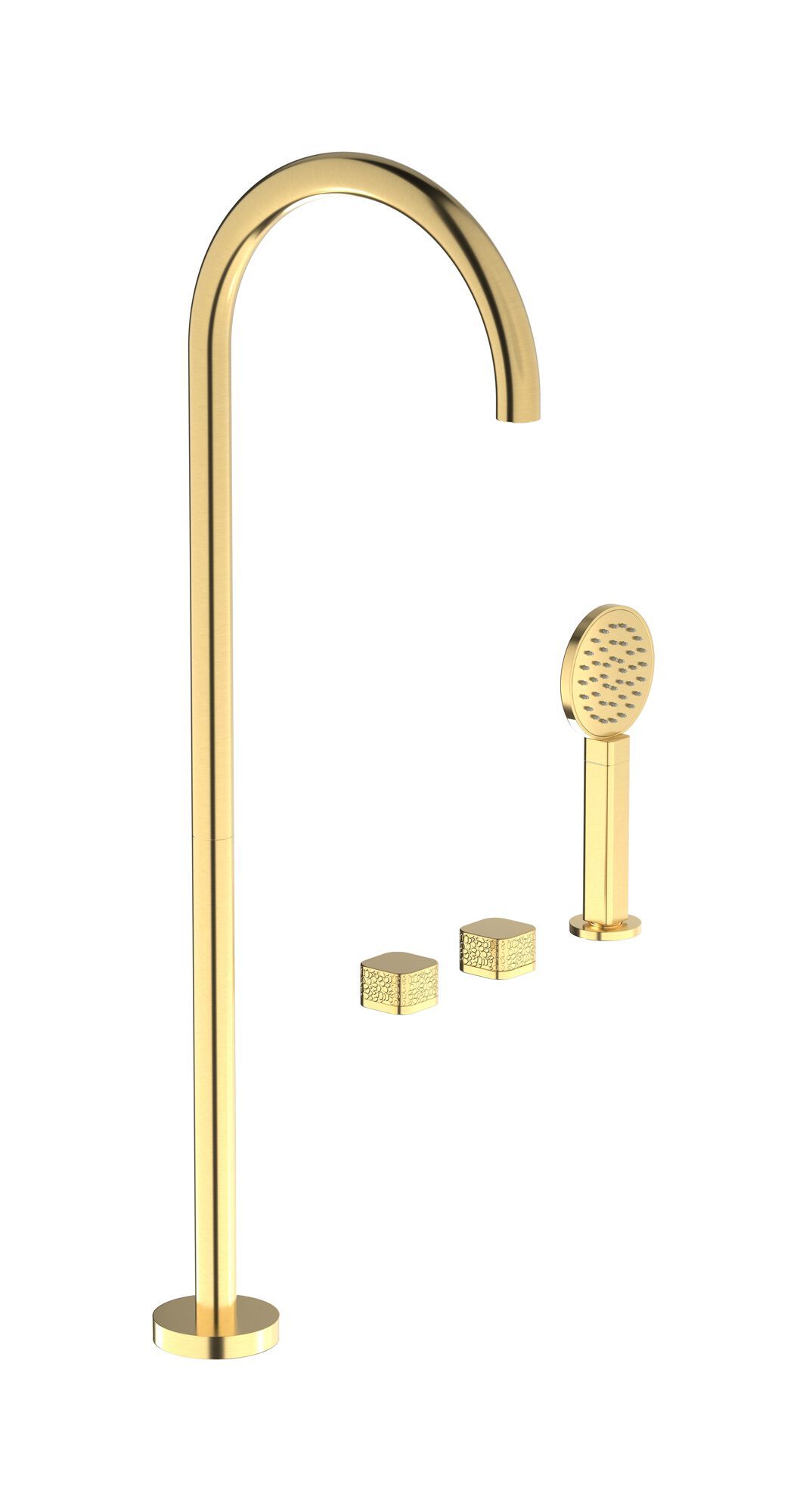 Смеситель для ванны с 4 отверстиями и ручным душем IB гелий ARCH-00026037 - Вид №15