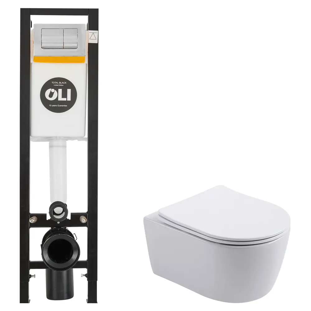 Комплект инсталляции Oli Quadra с безободковым унитазом Aquatek Европа 89445563 STLM-2003283