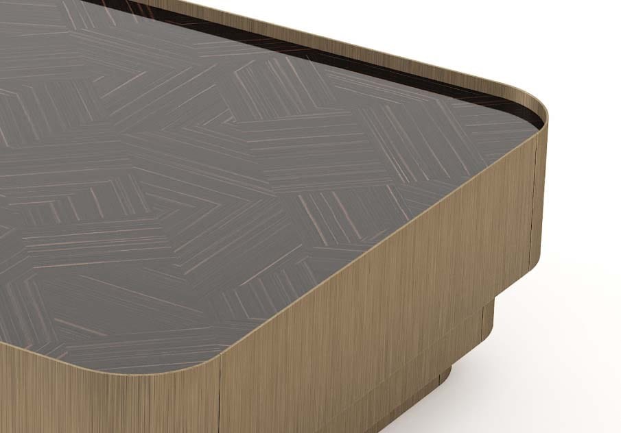 Деревянный шпон квадратный низкий журнальный столик Stylish Club His &amp ARCH-00143885 - Вид №1