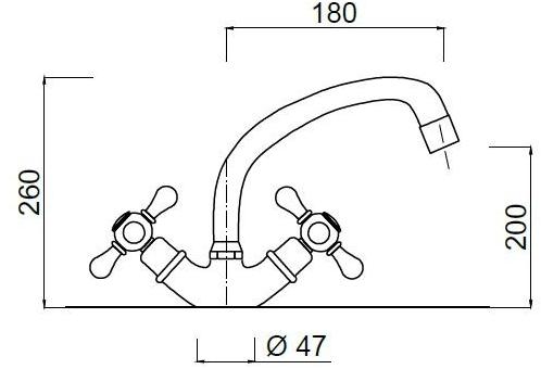 Rubinetteria Giulini Смеситель для кухни с одним отверстием Lotus - vienna S559 - Вид №1
