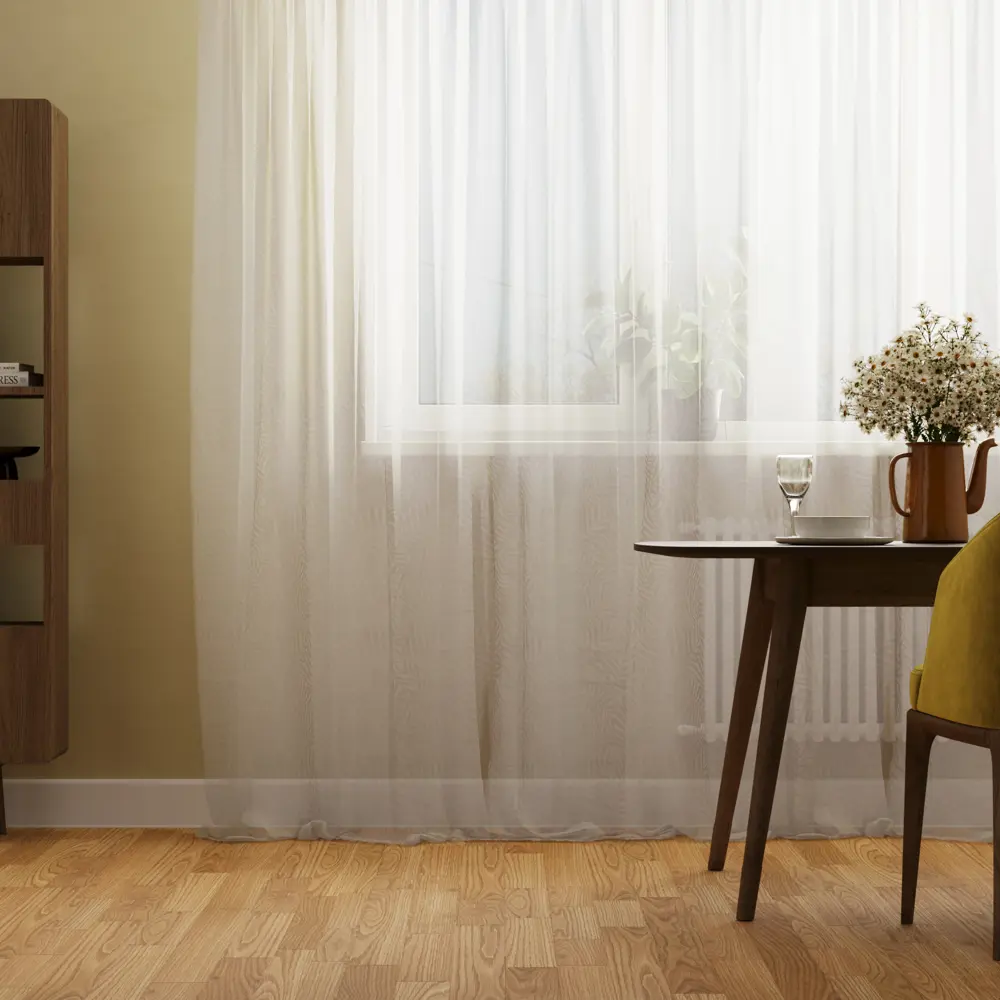 Тюль на ленте Inspire Paco 250x280 см цвет бежевый STLM-2008416