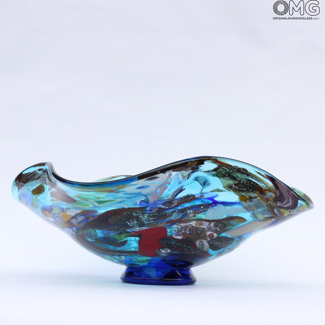 1996 ORIGINALMURANOGLASS Ваза Море Миллефиори - муранское стекло OMG 42 см  - Вид №1