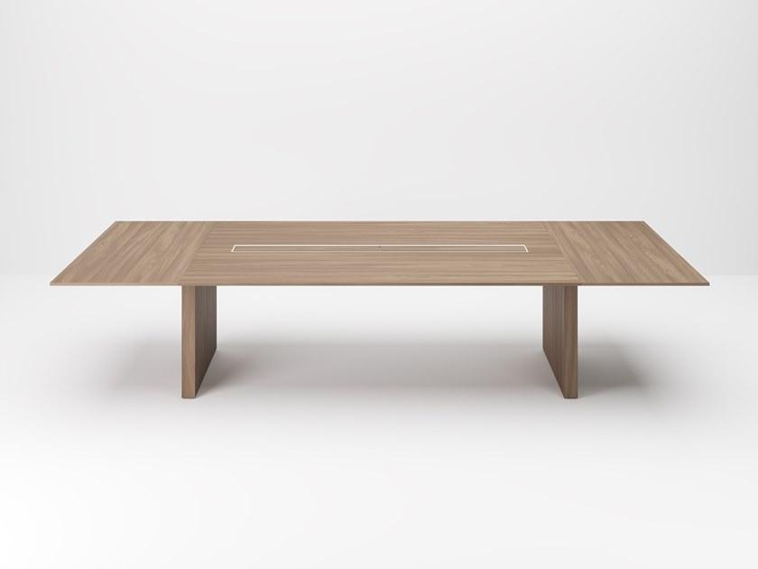 PROF Прямоугольный стол для совещаний с системой управления кабелями Slim sun-id-1395706 - Вид №1