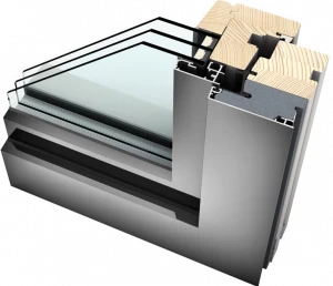 INTERNORM Italia Окно из алюминия и дерева с двойным остеклением