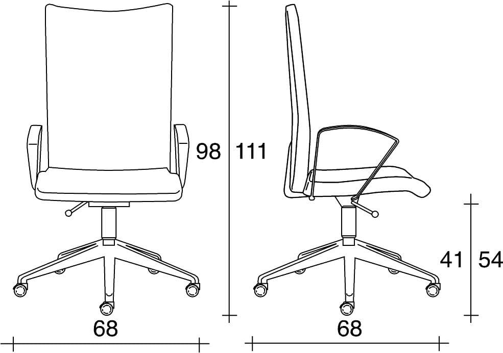 Офисное кресло из ткани с колесами и подлокотниками с 5 спицами TALIN Aviamid ARCH-00063471 - Вид №1