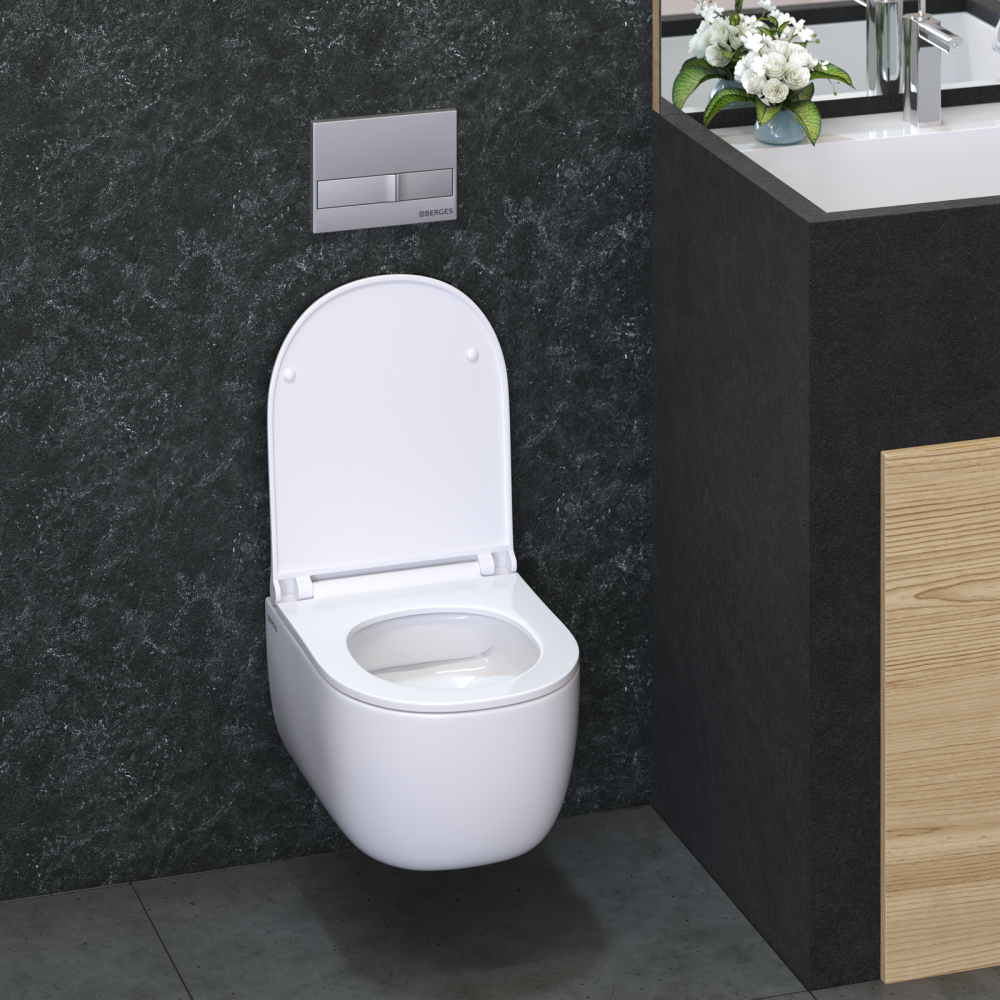 082118 Подвесной унитаз настенный Белый BERGES Key Турция - Вид №6