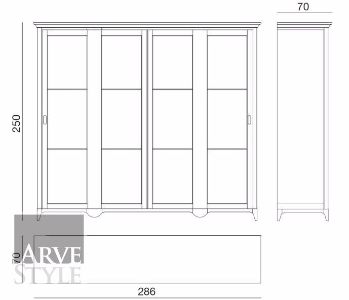 Arvestyle Шкаф из массива дерева с раздвижными дверьми Salieri Sl-0676 - Вид №2