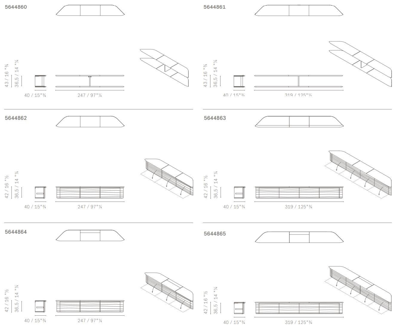 Кожаная отдельно стоящая офисная перегородка Poltrona Frau офис-системы управления ARCH-00044337 - Вид №4