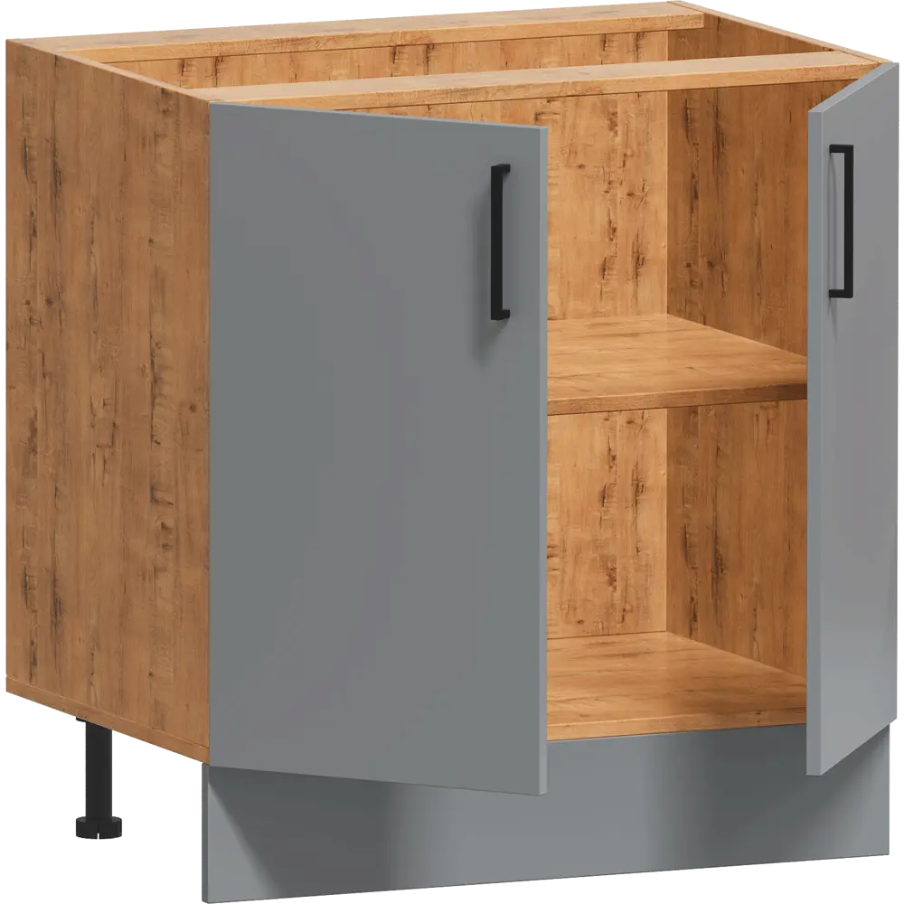 Шкаф напольный Лайм 80x86x56 см ЛДСП цвет серый 86584173 STLM-2188796 Santreyd - Вид №2