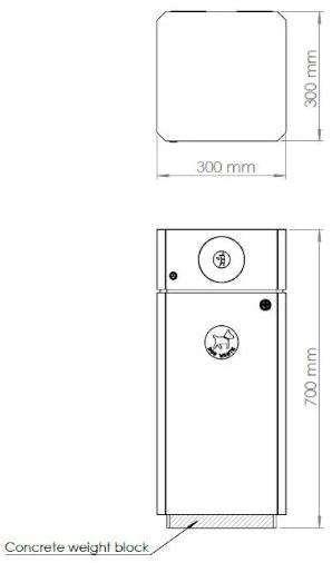 ENCHO ENCHEV - ETE Металлический мусорный бак для собачьих экскрементов  171  - Вид №5