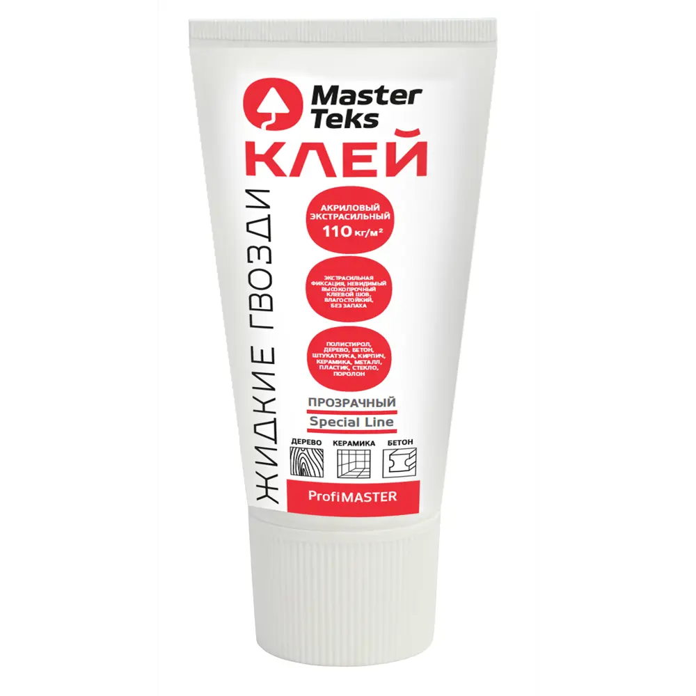 MasterTeks Акриловый клей экстрасильный для тяжелых материалов 180 г 84534376 STLM-0857249