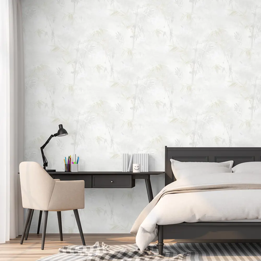 Обои флизелиновые Ateliero Bamboo белые 1.06 м At281381 84507195 STLM-2182435 - Вид №2