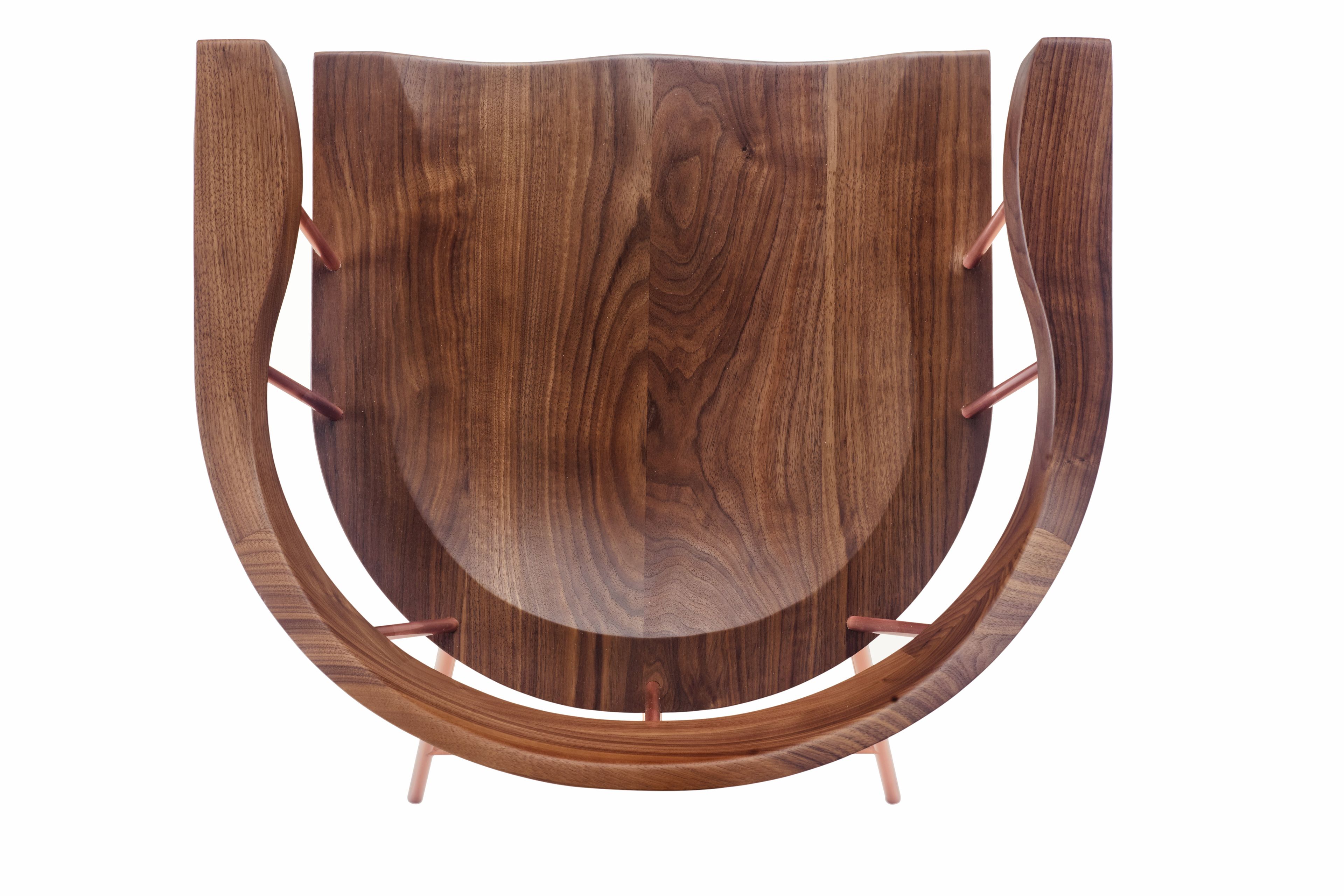 Высокий барный стул из стали и дерева с подлокотниками BassamFellows Spindle ARCH-00104076 - Вид №11