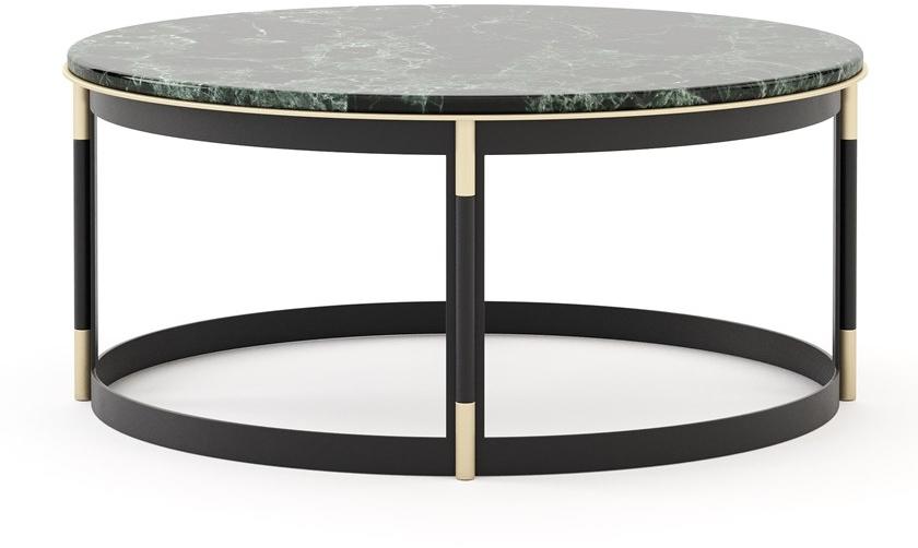 Laskasas Круглый журнальный столик из мрамора и кованого железа Lyssa sun-id-1507851 - Вид №1