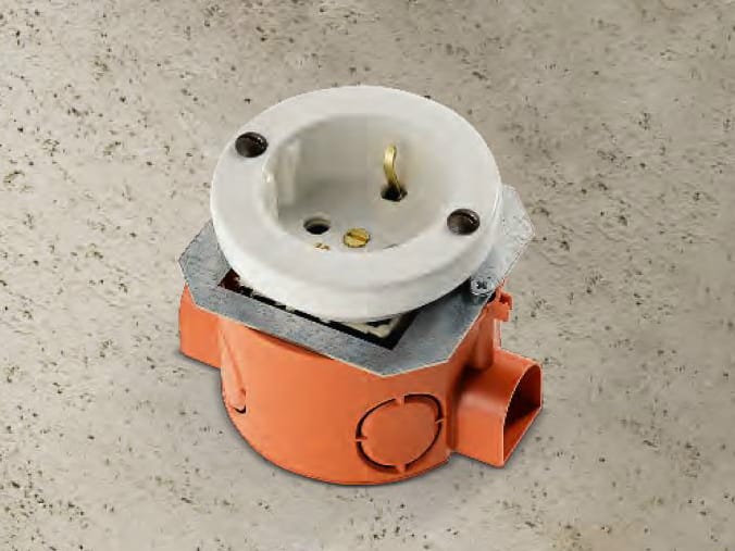 Керамическая одиночная электрическая розетка schuko Aldo Bernardi Аквариум ARCH-00076875