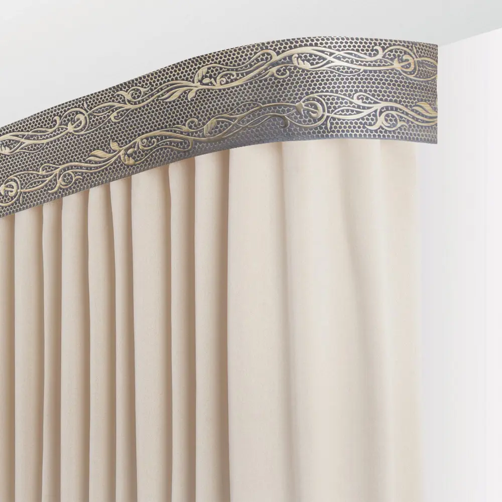 Карниз трехрядный составной Элиза 300 пластик цвет графит серебристый DOMLEGRAND STLM-2074496 - Вид №1