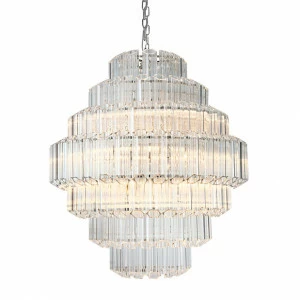 Люстра стеклянная 89х80 см прозрачная Vittoria KG0769P-12 DELIGHT COLLECTION ДИЗАЙНЕРСКИЕ 00-3883089 Прозрачный;серебро
