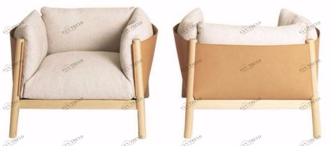 DE PADOVA Кресло из ткани с подлокотниками Yak sun-id-1398130