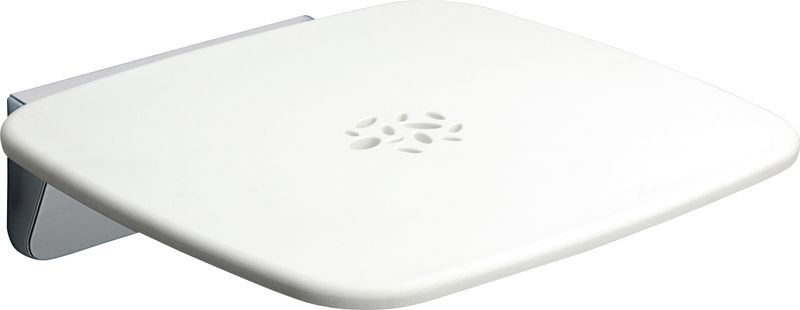 6083(23) Gedy, откидное сиденье, цвет хром - белый пластик 