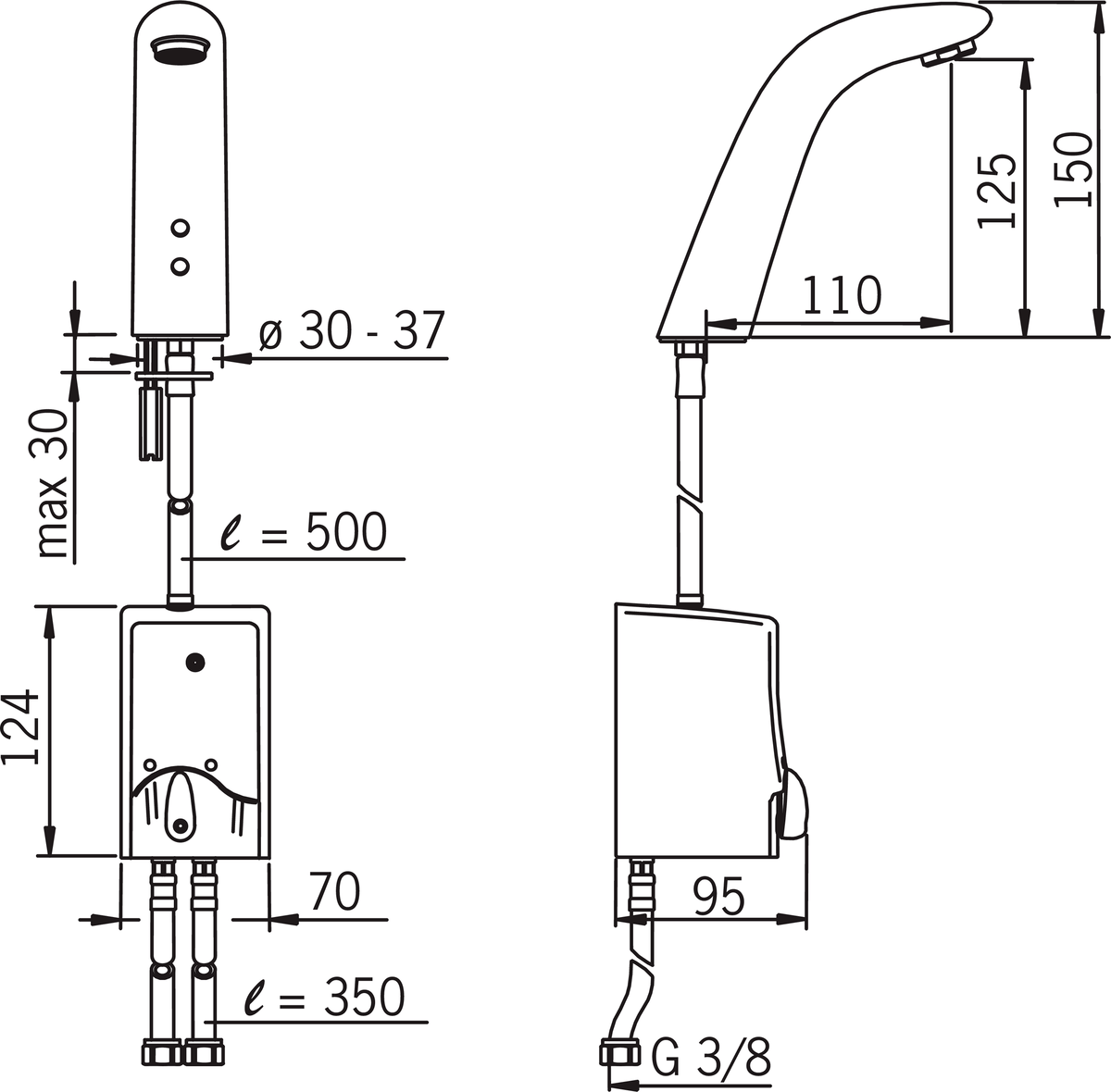 Oras 8527 Смеситель для умывальника, 6 V 8527 LA CUCINA ALESSI Хром  - Вид №2