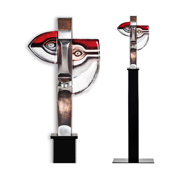 68082 Скульптура "Атле", красная/серая/бежевая, 265/1420 мм Maleras 