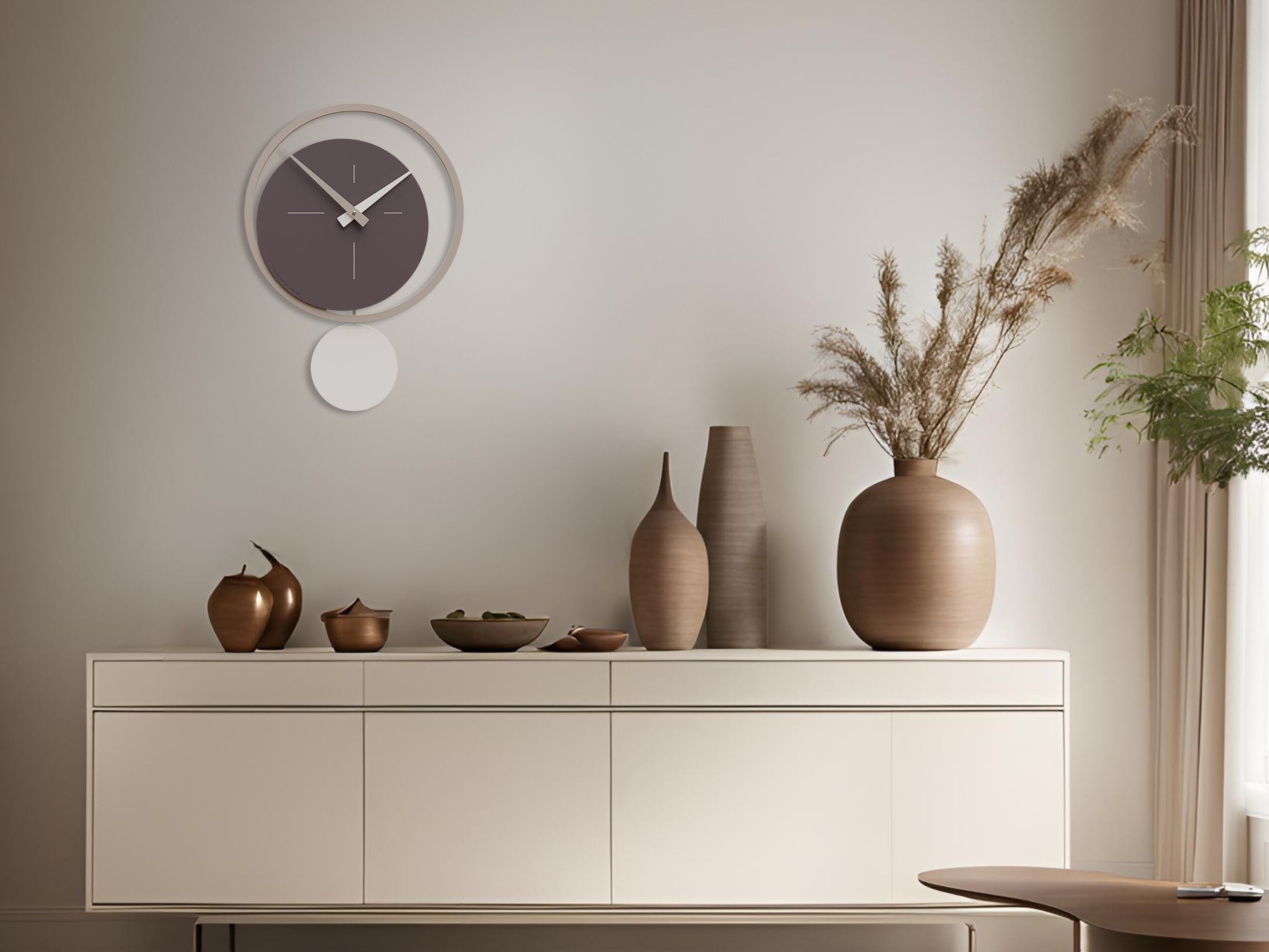 Настенные маятниковые часы MDF CalleaDesign ECLIPSE ARCH-00022316 - Вид №4