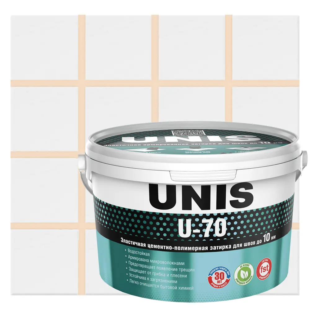 Затирка цементно-полимерная U-70 цвет бежевый 2 кг Unis STLM-2073563