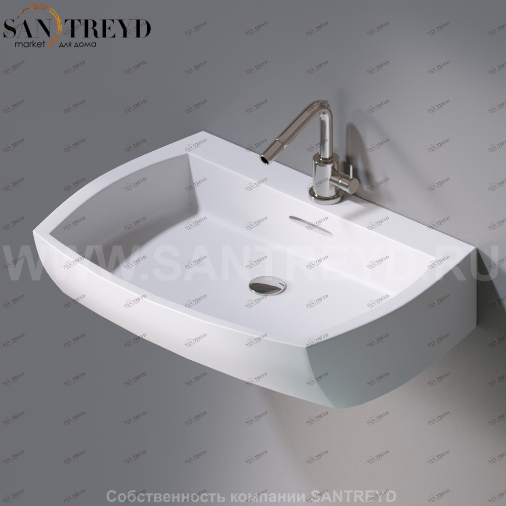 L283.101 Подвесная раковина настенная овальная A. e T. Italia SQUARE белая AeT ITALIA