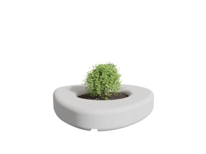 Низкая бетонная плантатор