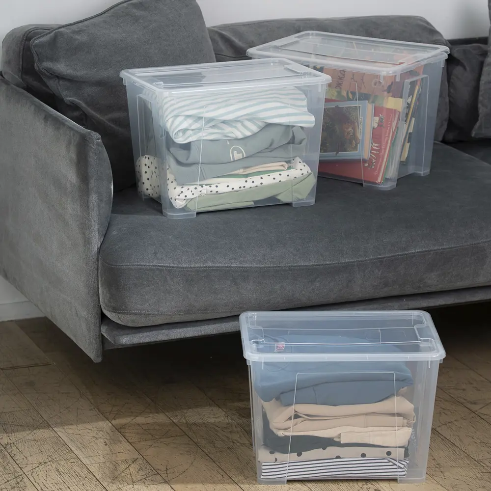 Контейнер с крышкой 39x28x28 см 22 л полипропилен цвет прозрачный Santreyd Серия отсутствует STLM-2171769 - Вид №5