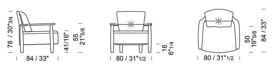 Тканевое кресло с подлокотниками Borzalino LISA ARCH-00046252 - Вид №5