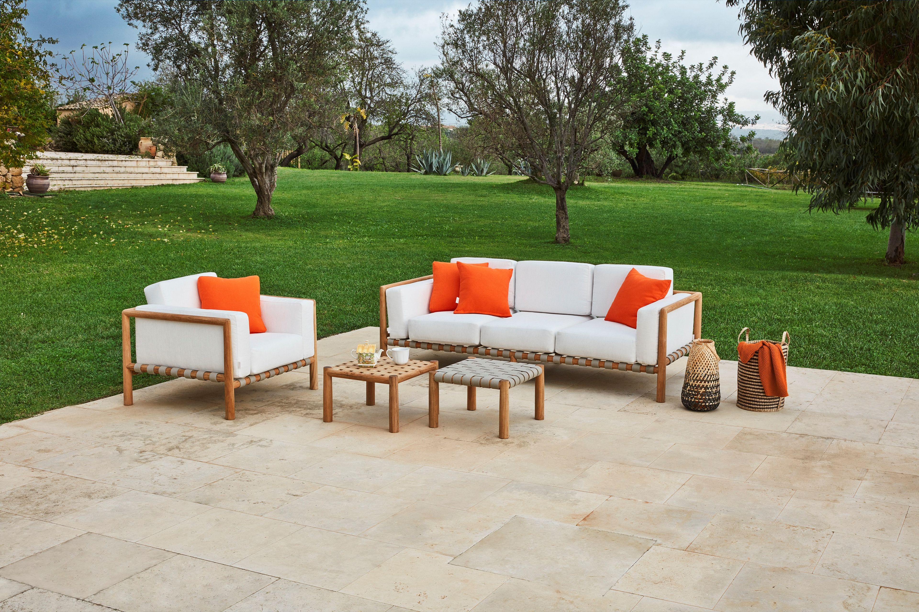 3-местный тканевый съемный садовый диван Unopiù Pevero ARCH-00048443 - Вид №5