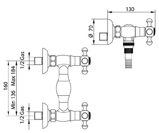 568720YY06 Смеситель Bandini Antica Santreyd - Вид №1