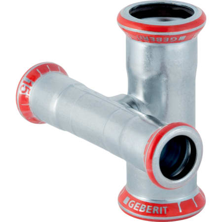 21507 Крестовина двухплоскостная Geberit Mapress из углеродистой стали, редукционная, с уступом Geberit 