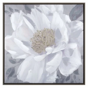 Картина цветок фактурная серо-белая 63х63см Tomas Stern TOMAS STERN  00-3872623 Белый;серый;разноцветный