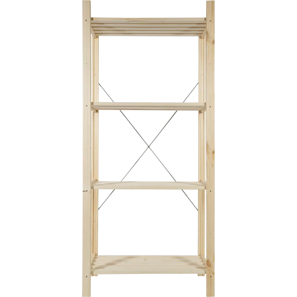 Стеллаж КД-1 4 полки 69x155x34 см нагрузка на полку до 35 кг дерево 82584519 STLM-2153994 Santreyd  - Вид №7