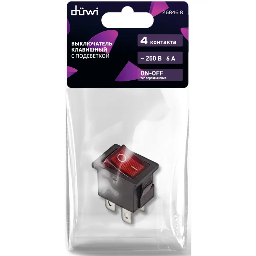 82631621 Выключатель Duwi RWB-207 с подсветкой STLM-1111692 Santreyd  - Вид №1